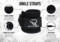 Soporte de Tobillo de Cuero Personalizado para Ejercicio en Gimnasio, Protección Profesional, Transpirable, Accesorio para Máquina de Cable, Ajustable