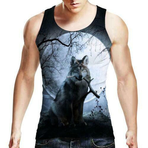 OEM Sublimation Breathable Quick Dry Sweat Absorbent <b>Mens</b> Tank Tops Gym <b>Singlets</b> Custom Logo Cotton Polyester - Product Image 3