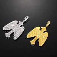 LAX DIORE JEWELS Pendentif Aigle en Argent Sterling Plaqué Or Rose avec Moissanite Taille Brillant pour Femme, Bijoux Hip Hop Religieux