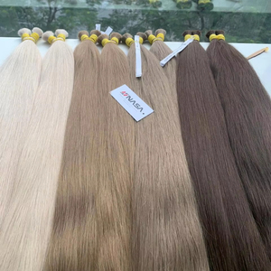Extensions de cheveux humains vierges vietnamiennes tendance, 60 cm, en vrac, prix de gros d'usine premium, super double trame - Product Image 1