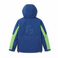Veste de ski à capuche personnalisée pour hommes Sports d'hiver Snowboard Extérieur Imperméable Coupe-vent Nylon Polyester