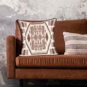 Coussin imprimé floral bohème - Coussin décoratif élégant lavable vintage, 8"x8" - 20x20 cm - Product Image 3