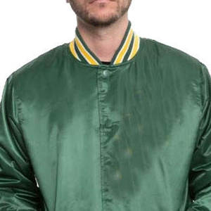 Veste bomber en satin pour homme, imperméable, sur mesure, vente en gros, veste de baseball varsity, veste en satin personnalisée pour homme - Product Image 6