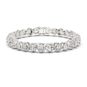 Moissanite VVS สร้อยข้อมือเทนนิสสร้อยข้อมือที่สง่างามสร้อยข้อมือเพชรทรงรีสำหรับ925ของผู้หญิงเงินสเตอร์ลิง - Product Image 5