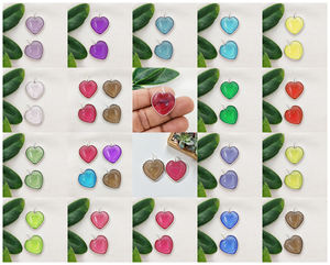 จี้รูปหัวใจประดับพลอย ตัวเรือนเงินแท้ 925 สำหรับทำเครื่องประดับ งานแฮนด์เมด ขนาด 20 มม. จี้รูปหัวใจแกะสลัก ขายส่ง - Product Image 6