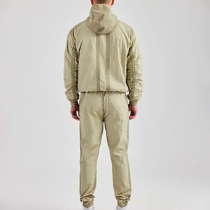 2025 hommes couleur unie à manches longues coupe-vent survêtements meilleure vente pas cher entraînement salle de sport vêtements de sport coupe-vent survêtement ensembles - Product Image 2