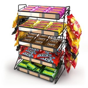 Estante de exhibición de supermercado de metal resistente personalizado con instalación en encimera y fácil montaje para grandes puntos de venta al por menor - Product Image 4