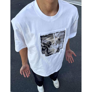 Camiseta Ecológica de Lona 100% Algodón Personalizada OEM para Hombre, Impresión por Sublimación, Cuello Redondo, Manga Corta, Estilo Casual y Holgado - Product Image 5