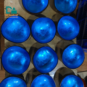 Tazón de Coco Decorativo Pintado a Mano con Ratán, Vajilla Vietnamita Ecológica para Fiestas, Muestra Gratuita B2B - Product Image 2