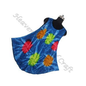 2023 femmes cravate teinture robe sans manches Mti-couleur Boho gitane rayonne robe de soirée longue décontracté pour l'automne automne fête - Product Image 1