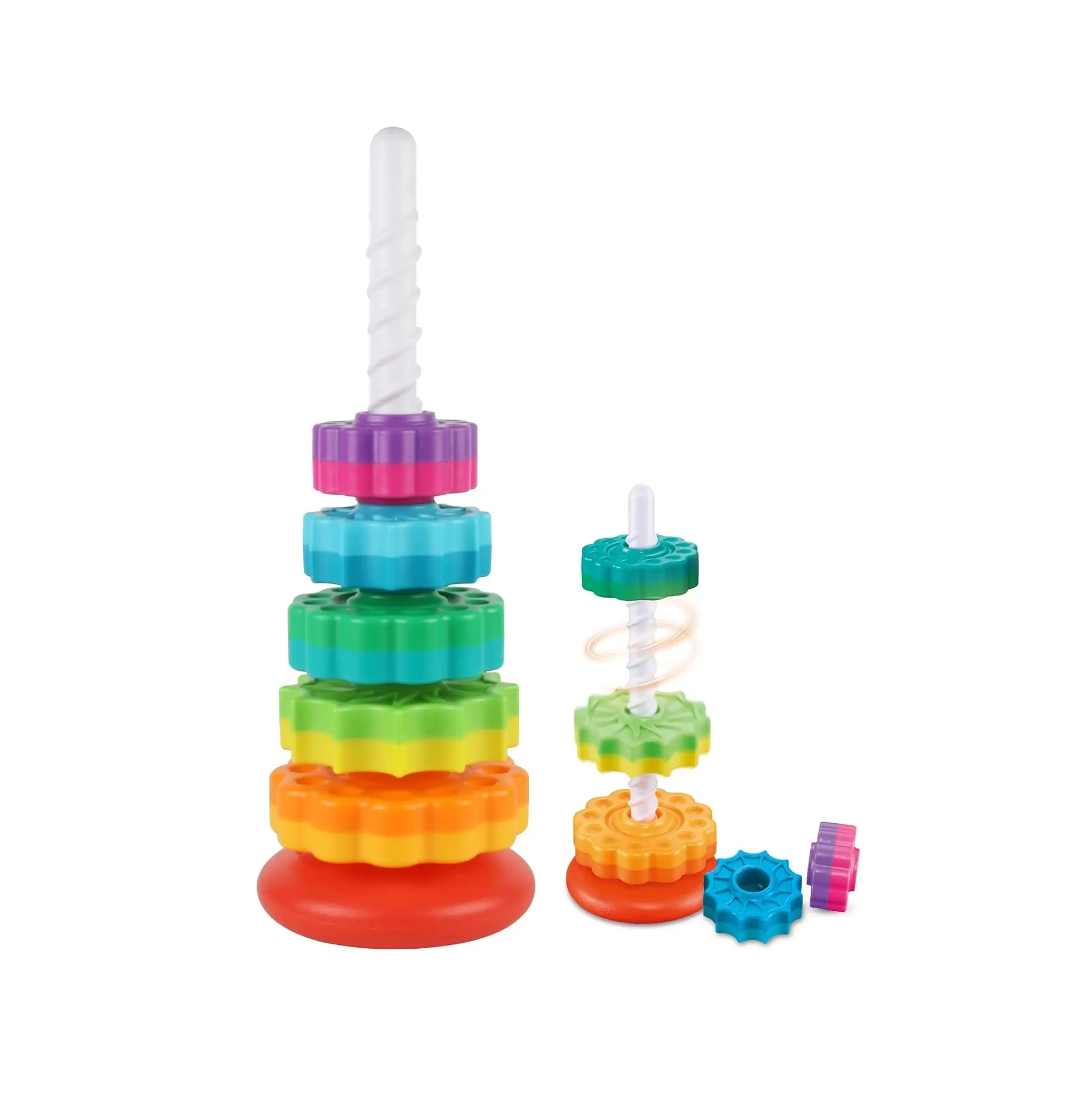 Most Selling Baby Spinning Stacking Toys for Toddlers Rainbow Ring Stacker Toys for Sale at Wholesale Prices from US