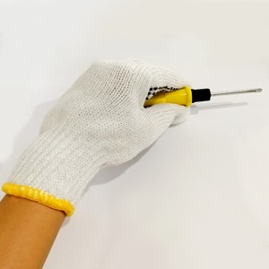 Guantes DE TRABAJO punteados de PVC con agarre mejorado Guantes punteados de algodón con palma de PVC antideslizante para protección de seguridad de Servicio Ligero - Product Image 6