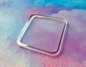 จานรองแก้วอะคริลิครูปทรงสี่เหลี่ยมที่มีดีไซน์ทำด้วยมือแบบเรียบง่ายเหมาะสำหรับวางบนโต๊ะกาแฟและชาและแผ่นรองหลากสี - Product Image 2