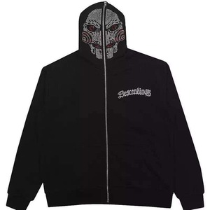 Venta al por mayor Streetwear personalizado hombres puff impresión Sudadera con capucha de gran tamaño con cremallera completa Sudadera con capucha puff impresión 3D Sudadera con capucha Puff - Product Image 2