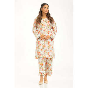 Ensemble Coordonné Décontracté IUSTTS-1111 pour Femmes – Collection Printemps/Été – Imprimé en Chiffon – Sans Col – 2 Pièces – Longueur Courte - Product Image 2