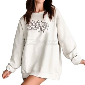 2026 Women's Winter Sweatshirt Polyester/Cotton Custom Embroidered Logo Pullover Crew Neck Eco-Friendly Breathable - Product Image 3