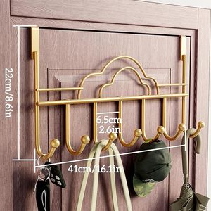 Over the Door <b>Hooks</b> <b>Wall</b> Mount Towel Hanger Towel Rack <b>for</b> Bathroom Towel Holder With Metal Cloud Gold - Product Image 6