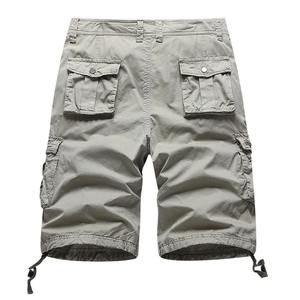 Six poches vente chaude qualité été 100% coton demi-pantalon court pour hommes conception personnalisée hommes Cargo Shorts bas prix en noir - Product Image 3