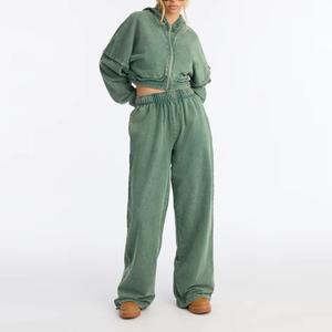 Nouveauté 2 pièces Ensemble de vêtements de sport respirant écologique imprimé Sweat-shirt et pantalon de jogging Velours uni Séchage rapide Unisexe - Product Image 5