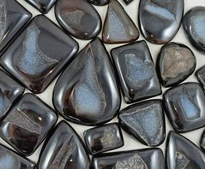 Natural <b>Black</b> <b>Onyx</b> Druzy Cabochon Gemstone <b>Onyx</b> Druzy Mix Shape Loose Gemstone for Jewelry Making - Product Image 5