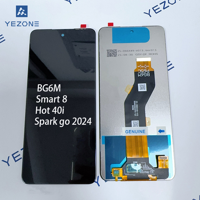 Mobile Phone Lcds Original Screen Accessory for Tecno Spark Go 2024 Spark 20 BG6M Smart 8 Hot 40i Wholesale Digitizer Display