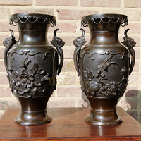 Statue d'ange en cuivre antique pour jardin extérieur, vase en bronze, pot à fleurs