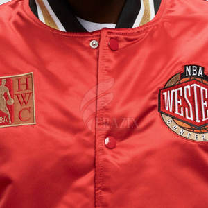 Chaqueta Bomber de Satén con Cuello Alto y Corte Ajustado, Hecha a Medida para Hombre, Cálida, de Invierno, Secado Rápido, Transpirable, con Logotipo Personalizado, Venta al Por Mayor - Product Image 3