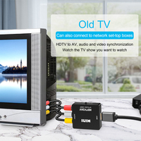 Adaptador ZLD Mini 1080P HDTV a 3RCA CVBS con Material ABS para TV y VCR