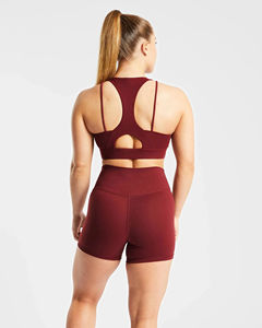 Shorts de yoga de fitness pour femmes de haute qualité, taille mi-haute, contrôle du ventre, polyester/spandex, extensible, séchage rapide, respirant, salle de sport - Product Image 5