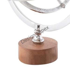 Globe terrestre militaire en métal avec base, objet décoratif pour fournitures de bureau, articles de centre de table, prix avantageux - Product Image 4