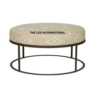 Mesa de Centro Otomana Cuadrada con Acabado Dorado y Almacenamiento para Espacios Pequeños, Sala de Estar, Apartamento, Montaje en el Suelo - Product Image 2