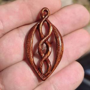 BELOW <b>NECKLACES</b> FOR WOMEN MEN NATURAL <b>LARGE</b> BOHO TRIBAL SONO WOODEN <b>Pendant</b> on Adjustable Cord Handmade <b>Necklace</b> - Product Image 2