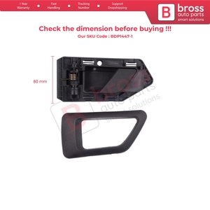 Ouvre-poignée de porte intérieur avant gauche BDP1447-1 noir pour Berlingo MK1 1996-2011 Partner MK1 1996-2015 914394 Bross Auto Parts - Product Image 6