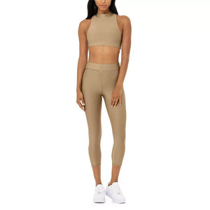 Fitness Wear Conjunto de Sujetador deportivo de 2 piezas para mujer Active Wear Tallas grandes Seamless Crop Tank Yoga Legging Bra Set 2026 - Product Image 1