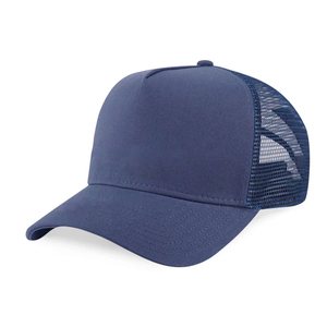Summer Sale 5-Panel Mesh Trucker <b>Cap</b>-Customizable Design Performance Fashion Unisex Adult <b>Black</b> Logo Position Front Panel - Product Image 1