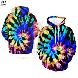Sweats à capuche tie-dye d'hiver pour hommes - Coton mélangé de haute qualité, couleurs et tailles personnalisables, sweats à capuche tie-dye - Product Image 3