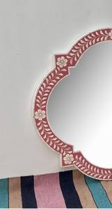 Espejo de pared con incrustaciones de resina hecho a mano de lujo, pieza de diseñador elegante para decoración de hogar y oficina - Product Image 4