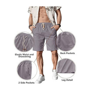 Pantalones cortos de playa ligeros para hombre de calidad superior con 100% poliéster 240 GSM con pantalones cortos de playa para hombre de alta calidad - Product Image 3