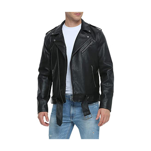 Vestes en cuir Direct d'usine fermeture éclair de haute qualité avec capuche amovible veste en cuir pour hommes 2022 - Product Image 1