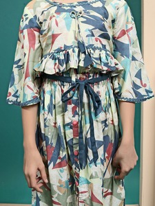 Nouveautés VESTA EXPORTS Ensemble de vêtements décontractés pour filles, manches asymétriques, tissu denim, dupatta imprimé en mousseline, lavable - Product Image 6