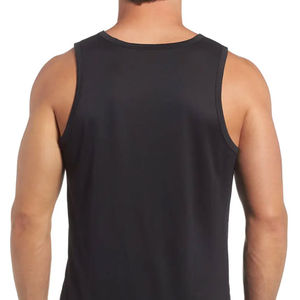 Camiseta sin mangas informal para hombre, camiseta sin mangas para gimnasio, 100% algodón, transpirable, cuello redondo, camiseta para fitness muscular con logotipo personalizado, técnicas lavadas - Product Image 5