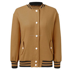 Vestes Versity personnalisées vestes Letterman vestes en cuir de laine coton cuir laine chaleur coupe-vent col montant côtes taille Logo - Product Image 4