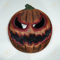 Masque de cosplay d'Halloween réaliste en forme de citrouille, en PU respirant, design personnalisé, certifié ISO, tendance pour les fêtes d'adultes