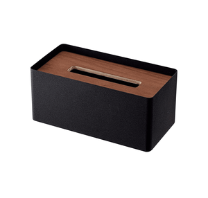 มะม่วงไม้เหล็กด้านบนโลหะสีดำเนื้อเยื่อกล่องขายส่งผู้ผลิตตกแต่งบ้านโลหะเนื้อเยื่อกล่องส่งออก - Product Image 1