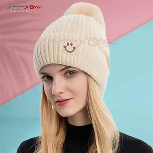 Soft Knit 100% Wool <b>Beanie</b> for Women-Breathable & <b>Waterproof</b> Adjustable City Style Casual Winter Hat - Product Image 3