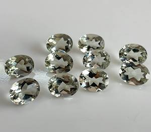 Améthyste verte naturelle coupe ovale 5x7mm à facettes-améthyste verte en vrac - Product Image 5
