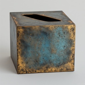 Boîte à mouchoirs multifonctionnelle en métal artisanal de qualité supérieure, style moderne et simple, offrant un support solide, des détails impressionnants, longue durée - Product Image 3