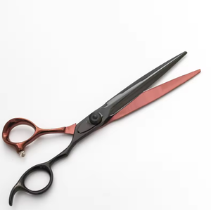 Ciseaux de toilettage pour animaux de compagnie professionnels de luxe portables en acier inoxydable avec lame incurvée tranchante - Product Image 4