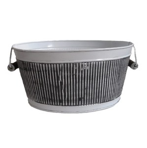 Jardinière à godet rond galvanisé de qualité supérieure à bas prix pour le jardin et l'intérieur jardinière galvanisée en métal - Product Image 6