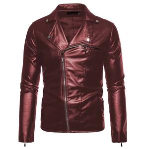Chaqueta informal para hombre versión coreana de la tendencia de la chaqueta de motocicleta de primavera y otoño para jóvenes guapos y delgados abrigo de cuero para hombre - Product Image 6